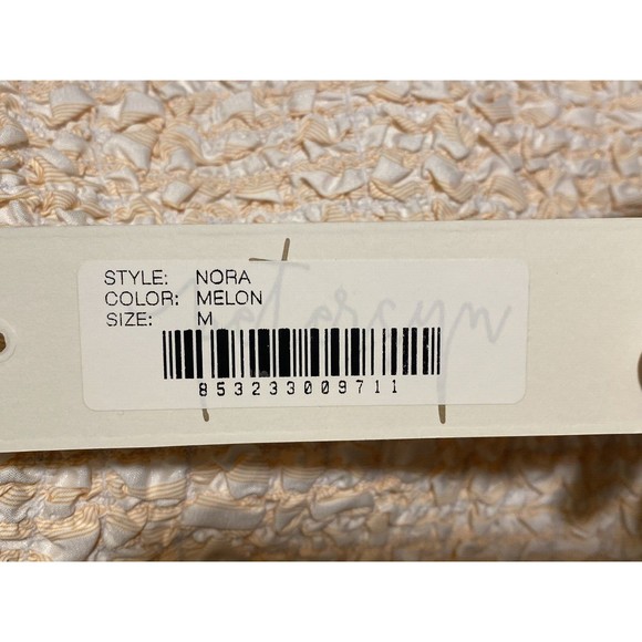 Petersyn X Revolve Nora Bodycon Smocked Dress Melon White Small M New‎ y2k - Picture 4 of 4